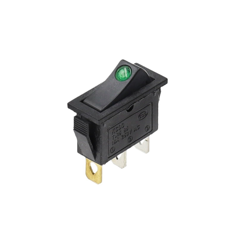 Green Cat Eye Rocker Switch With Light, 2Position 3Pin, 10Pack Electrical Power Switch 9339159543450