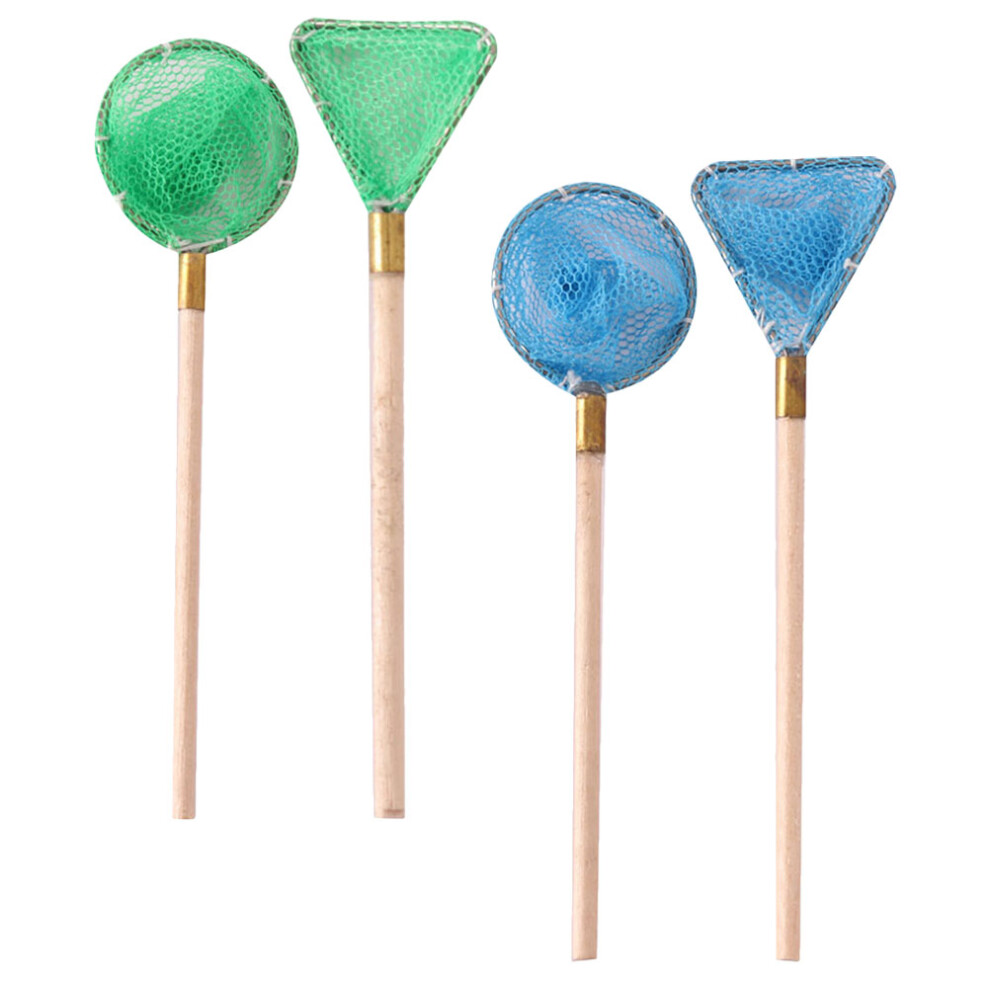 4 Sztuki Miniatura Sieci Rybackiej Do Fotografii I Dekoracji-image