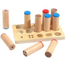 2 Sets Montessori Klangzylinder Holzzylinder Pädagogisches Spielzeug