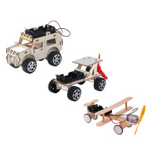 15 Teile Holzmodell Elektroauto Experiment Diy Spielzeug