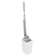 4Stk Dollhouse Mop Mit Eimer 1:12 Mini Reinigungswerkzeug Weiß+Grau