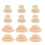 40 Stuks Ongeverfde Poppenhoed Handwerken 7