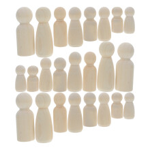 50 Stuks Onafgewerkte Peg Figuur Diy Schilderen