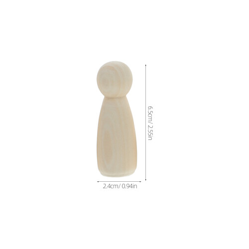 50 Stuks Onafgewerkte Peg Figuur Diy Schilderen 1