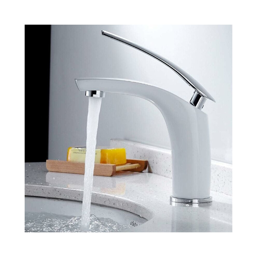 Deck Mounted Bathroom Faucet, Brass Construction Cold And Hot Water Control For Contemporary Style Vanities, Single Handle Gradual Accurate Water Flow 9060116565191