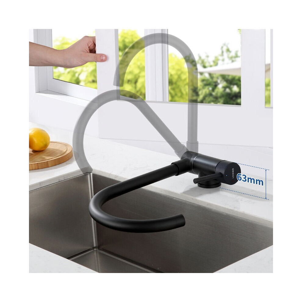 Space-Saving Kitchen Faucet With Folding Design, 360 Swivel For Home Bathroom Basin Mixer Tap, Touch On Faucets With High Sealing Performance, 9060116635702