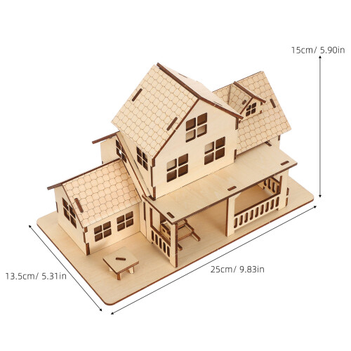 De De Casa De Madera En 3D 2