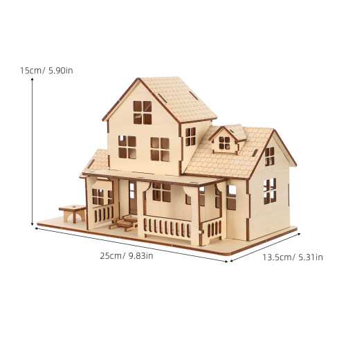 De De Casa De Madera En 3D 1