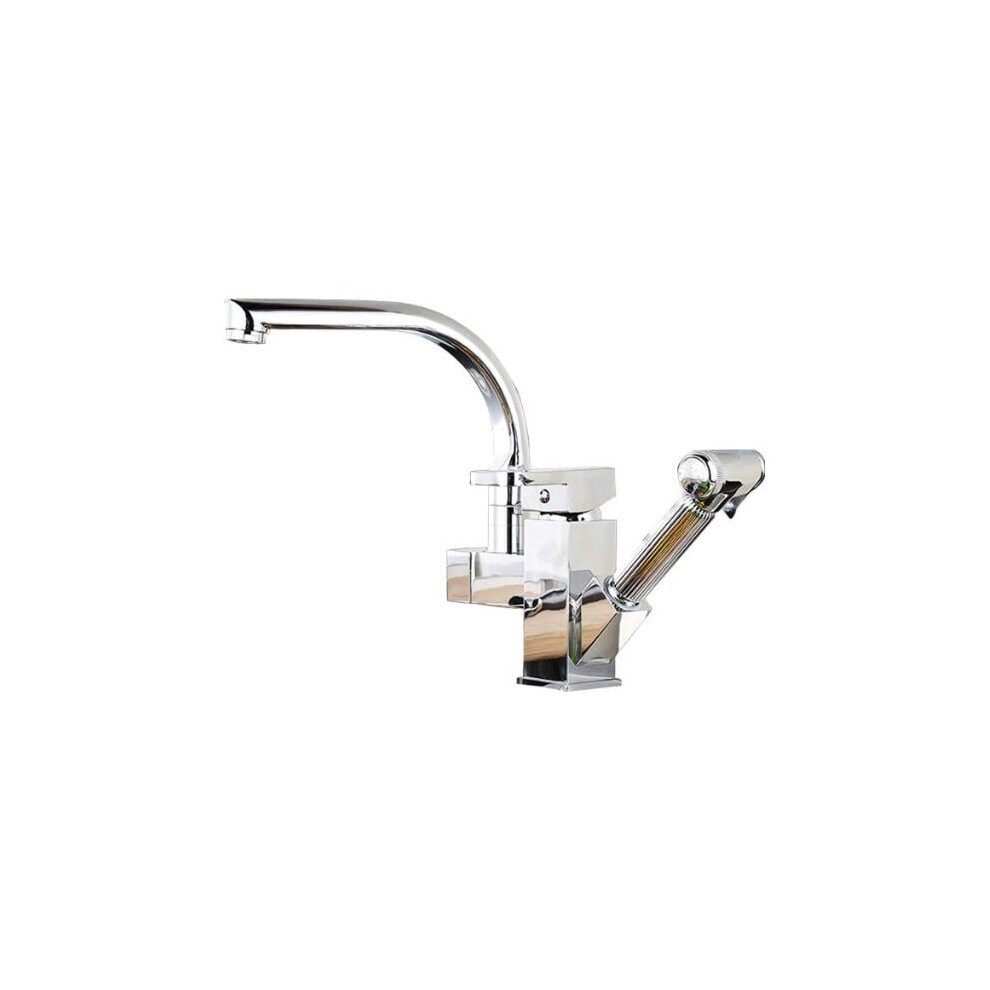 Elegant Kitchen Faucet, Lead Free Refined Electroplating Brass Construction With Smooth And Elegant Lines For Kitchen And Bar Areas, 360 Degree Swivel 9060116565498