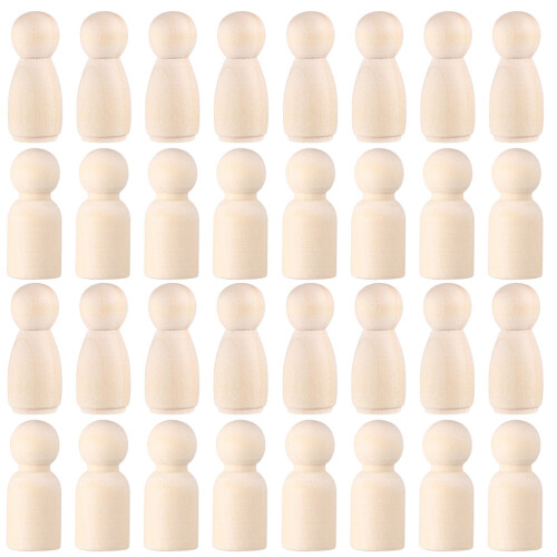 120 Stuks Ongeverfde Peg Diy Schilderpoppen