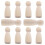 50St Beige Peg Dolls Onbewerkt Voor Knutselprojecten 6