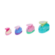 4Pcs DIY Paper Puncher Round Shapes Punch Set For Greeting Cards And Scrapbooking Handheld Embossing Tool Random Color
