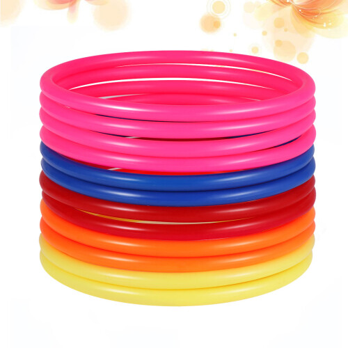 32 Unidades Argolas Plástico 12 Cm Multicoloridas Para Arremesso 2