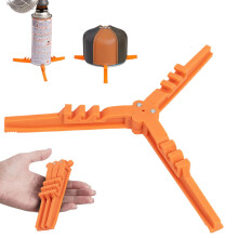 Canister Stand Triangle Folding Can Stand, Portable Base Bracket Tripod for Camping Hiking Mountaineering Picnic Orange