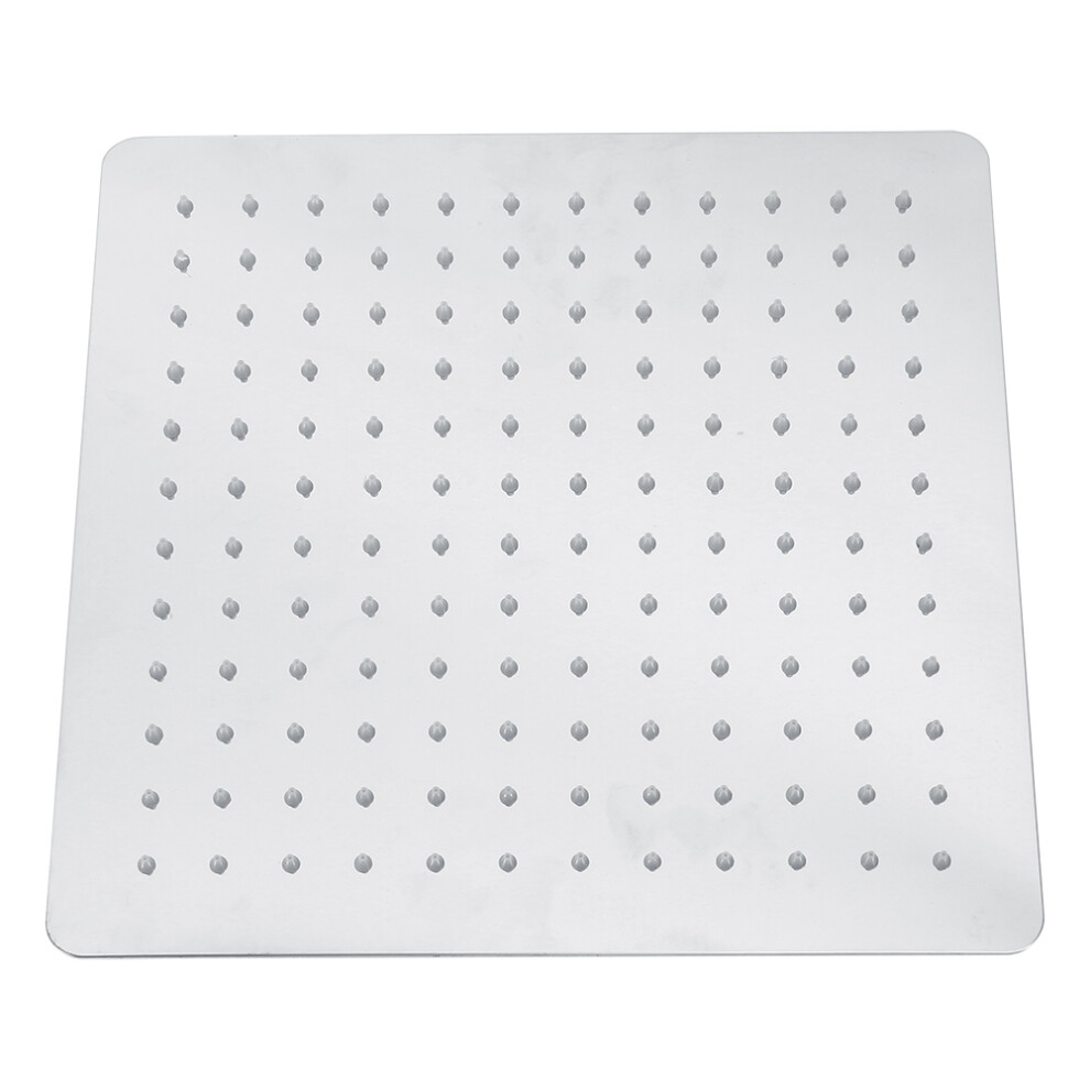 Rain Shower Head, 12 Inch Square Stainless Steel With Eco-Friendly Silicone Nozzles For A Spa-Like Experience 9135470830930