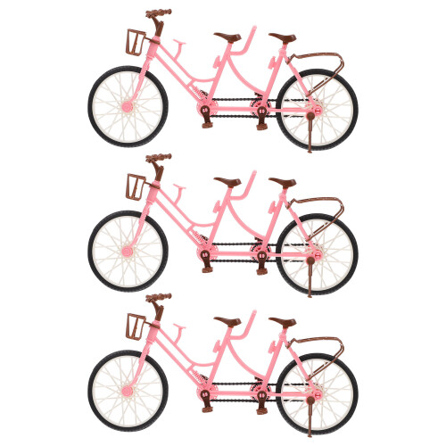 3Pcs Acessórios Para Bonecas Infantil Bicicletas De Dois 1