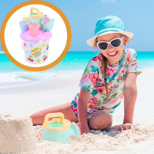 8Stk Plastik Strand Eimer Spielzeug Für Kinder Spaß 2