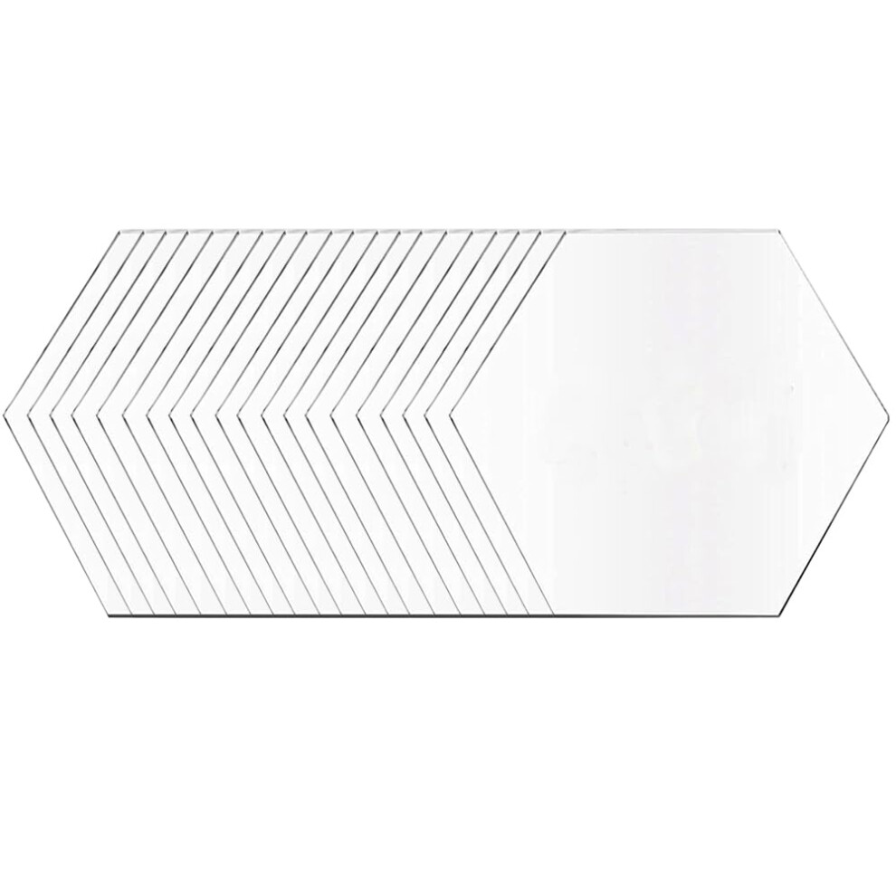 Clear Acrylic Sheets Hexagon, 20 Pcs, Hexagon Acrylic Discs, Transparent Blank Sheets For Picture, Painting, Diy Crafts 9105992603695
