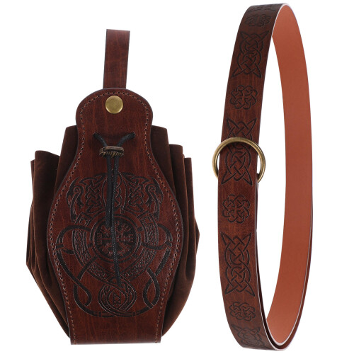 Ledergürteltasche Set Wikinger Mittelalter Renaissance Cosplay 2