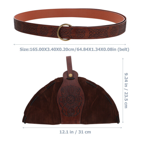 Ledergürteltasche Set Wikinger Mittelalter Renaissance Cosplay 1