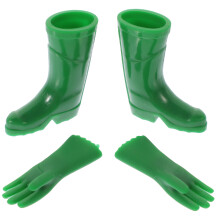 Conjunto De Botas De Chuva E Luvas Miniatura Para Casa De Bonecas