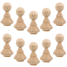 10Stk Leere Holzpegel-Figuren Zum Selbergestalten Und Basteln