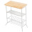 White Mini Kitchen Storage Rack Alloy Wood Mini House Accessory 4