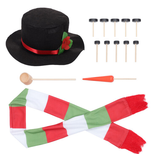2 Sets Sneeuwman Verkleedattributen Kerst Diy Decoratie 1