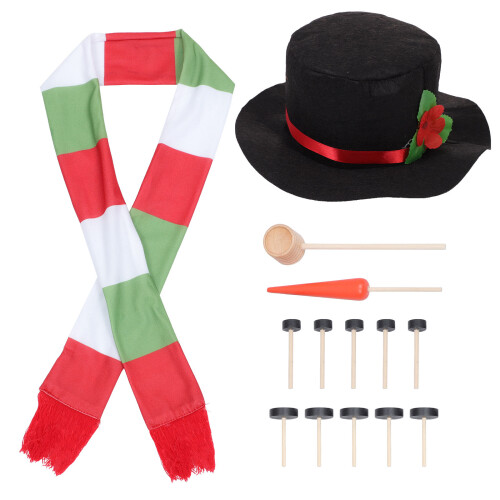 2 Sets Sneeuwman Verkleedattributen Kerst Diy Decoratie 2