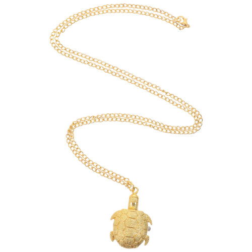 Necklace Watch Vintage Gouden Schildpad