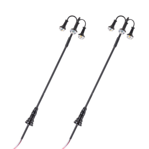 2Pcs Luminárias Faróis Ferroviários 3-Cabeças