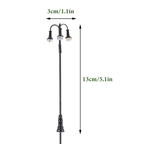 2Pcs Luminárias Faróis Ferroviários 3-Cabeças 1