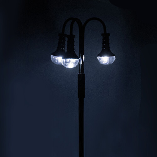 2Pcs Luminárias Faróis Ferroviários 3-Cabeças 2
