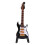 Mini Guitarra Elétrica Decorativa Preto 10Cm Com E Suporte 1