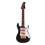 Mini Guitarra Elétrica Decorativa Preto 10Cm Com E Suporte 11