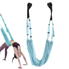 Yoga Fitness Stretching Strap Aerial Yoga Rope For Back Pain, Swing Belt, Waist Back Leg Strap, Hammock Swing Strap Blue