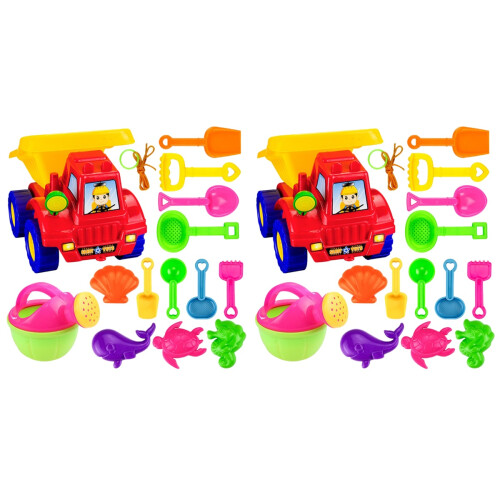 28 Stuks Kinderstrandset Speelzand Groen Plastic 1