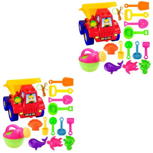 28 Stuks Kinderstrandset Speelzand Groen Plastic 2