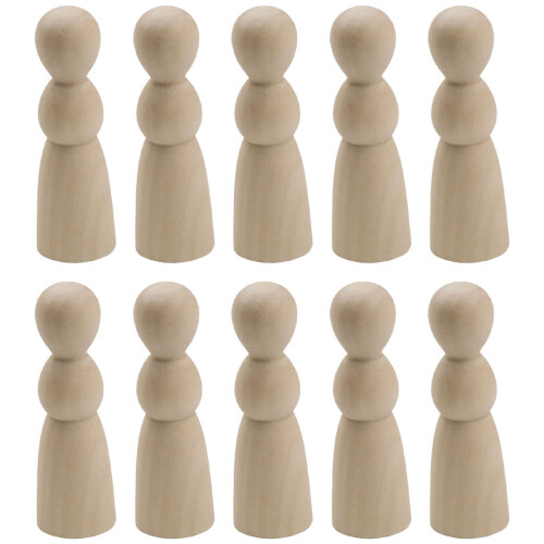 30 Stuks Onafgewerkte Peg Diy Schilderpoppen