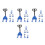 8Sets Mini Heftruck En Handtakel Plastic Miniatuur Speelgoed 9