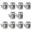 10 Stuks Mini Waterkoker Pretend Play Kettle Micro Accessoire 10