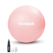 KAYMAN 65cm Exercise Ball Rose Quartz Anti-Burst System