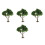 4St Miniatuur Plastic Groen Voor Modelspoor En Sfeervolle 4