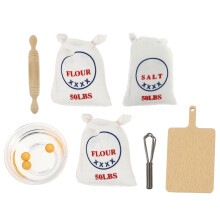 1 Set Miniaturküche Mit Lebensmitteln Und Backmodellen Aus