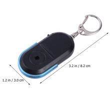 2Stück Drahtloser Anti-Verlust Pfeif Schlüsselsucher Mit Alarm LED Blau