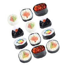 12Stk Realistisches Sushi Modell Onigiri Imitationsessen