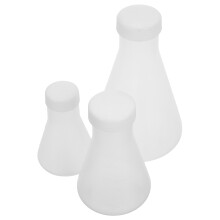 3Stück Kunststoff Konischer Weithals 50 100 250Ml Für Labor Schule