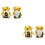 4 Bienen- Plüschfiguren - Gelb Weiß 7