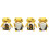 4 Bienen- Plüschfiguren - Gelb Weiß 3