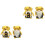 4 Bienen- Plüschfiguren - Gelb Weiß 4